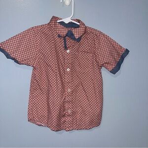 Ben Sherman Red and Blue Kids Button-Down Shirt - Size 24 months